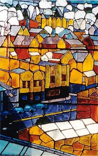 'Winter' Faceted Glass Panel