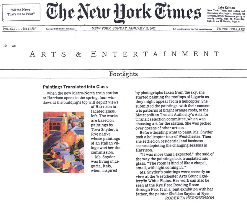 new york times - facetted glass