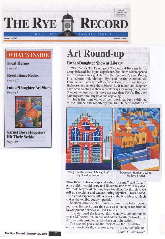 Tova Snyder - Sheldon Snyder - Two Views